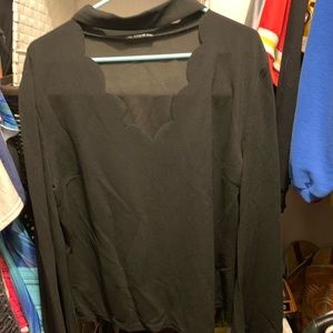 Black polyester top 2XL